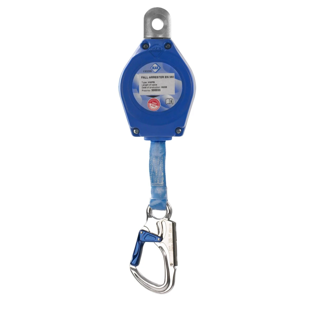 IKAR Fall Arrest Block with Webbing Lifeline - Plastic Housing