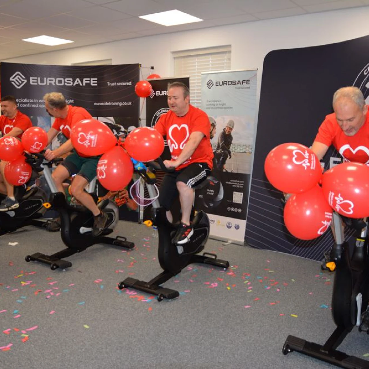 Eurosafe Directors cycling for British Heart Foundation