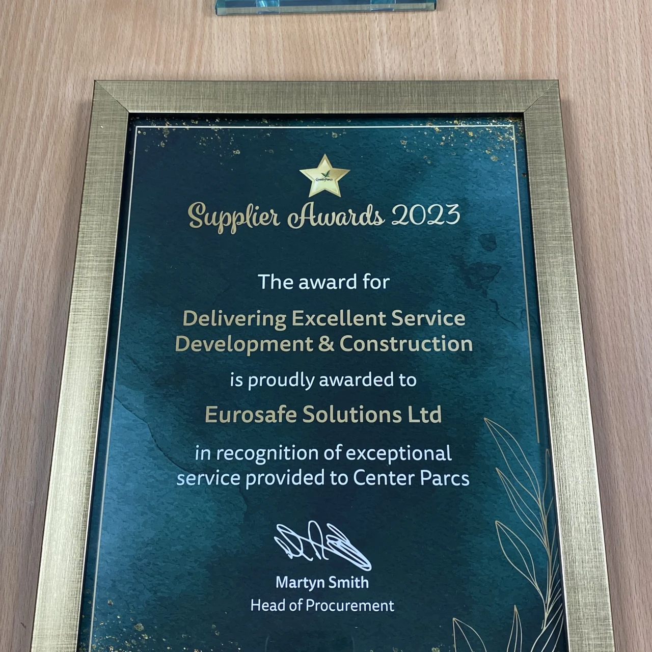 Supplier Awards 2023 - Rope Access Team Award