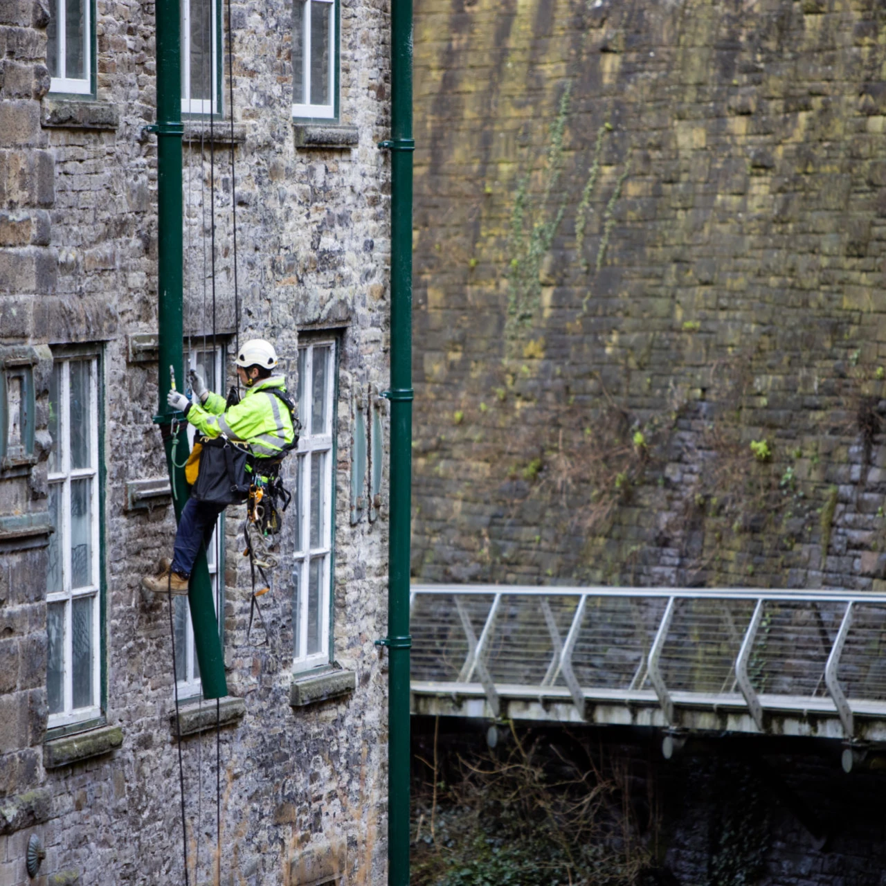 Torr Vale Mill, Rope Access