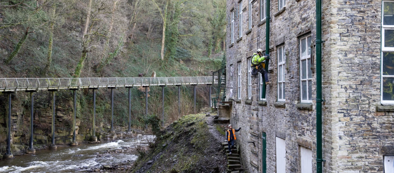Torr Vale Mill, Rope Access