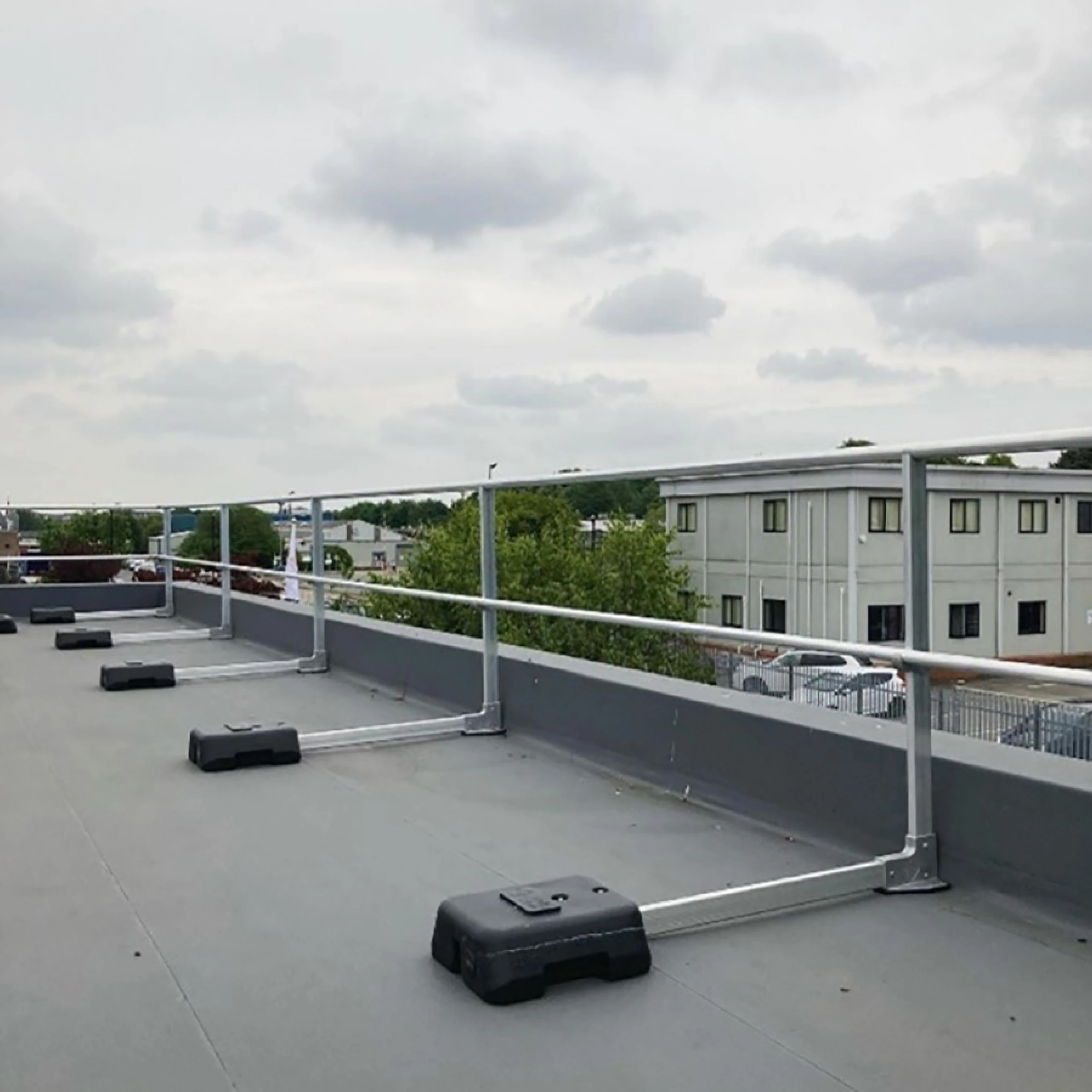 Permanent Guard Rails For Rooftops Building roofs and Guardrail | Eurosafe